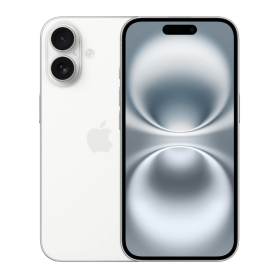 iPhone 16 wit, voor- en achterkant                            