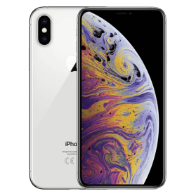  iPhone XS zilver, voor- en achterkant                           