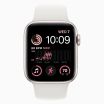 Refurbished Apple Watch SE 2022 40 mm aluminium goud wifi met wit sportbandje