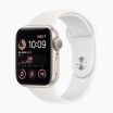 Refurbished Apple Watch SE 2022 40 mm aluminium goud wifi met wit sportbandje
