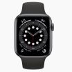 Refurbished Apple Watch Series 6 40 mm aluminium zwart wifi met zwart sportbandje                            