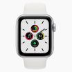 Refurbished Apple Watch SE 2020 40 mm aluminium zilver wifi met wit sportbandje