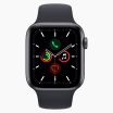 Refurbished Apple Watch SE 2020 40 mm aluminium zwart wifi met zwart sportbandje           