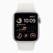 Refurbished Apple Watch SE 2022 40 mm aluminium zilver wifi met wit sportbandje