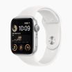 Refurbished Apple Watch SE 2022 40 mm aluminium zilver wifi met wit sportbandje