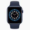 Apple Watch Series 6 44 mm aluminium blauw wifi met blauw sportbandje