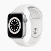 Refurbished Apple Watch Series 6 40 mm aluminium zilver wifi met wit sportbandje
