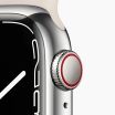 Refurbished Apple Watch Series 7 45mm aluminium zilver 4G met wit sportbandje                            