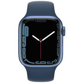 Refurbished Apple Watch Series 7 45mm aluminium blauw 4G met blauw sportbandje 