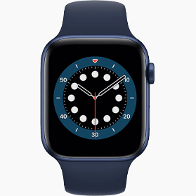Refurbished Apple Watch Series 6 40 mm aluminium blauw wifi met blauw sportbandje