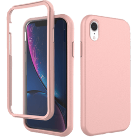 iPhone XR screenprotector & hoes roze
