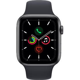 Apple Watch SE 2020 40 mm aluminium zwart 4G met zwart sportbandje