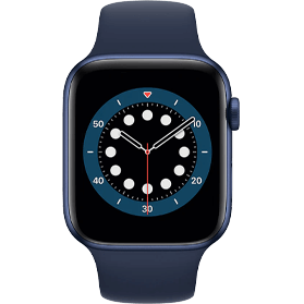 Apple Watch Series 6 40 mm aluminium blauw wifi met blauw sportbandje