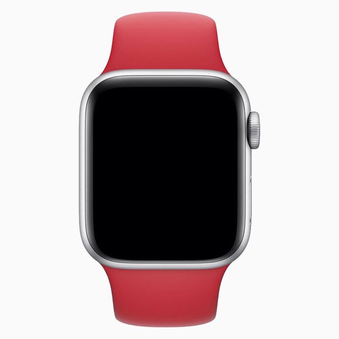 Apple Watch 44mm rood sportbandje