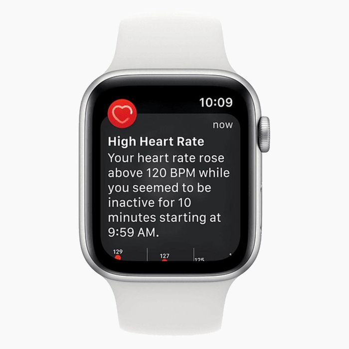 Refurbished Apple Watch SE 2022 40 mm aluminium zilver wifi met wit sportbandje