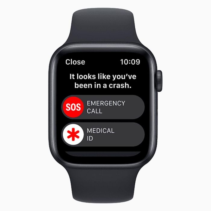 Refurbished Apple Watch SE 2022 40 mm aluminium zwart wifi met zwart sportbandje