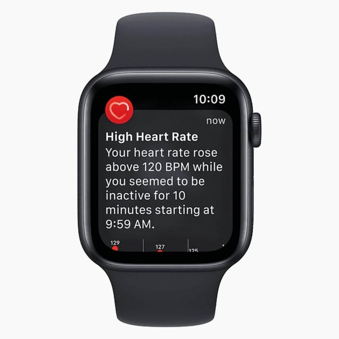 Refurbished Apple Watch SE 2022 40 mm aluminium zwart wifi met zwart sportbandje