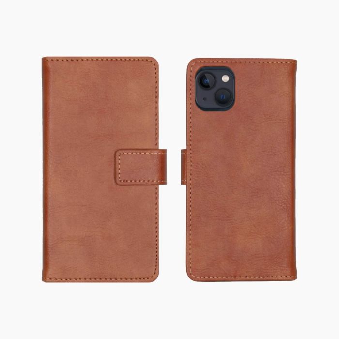 Bookcase bruin voor iPhone 14 Plus