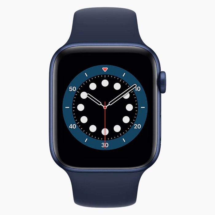 Refurbished Apple Watch Series 6 40 mm aluminium blauw wifi met blauw sportbandje