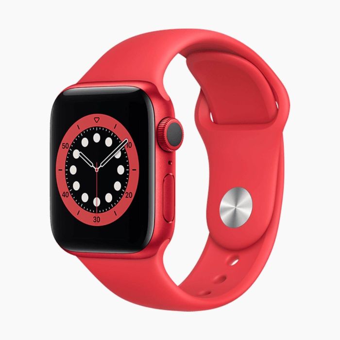 Apple Watch Series 6 40 mm aluminium rood wifi met rood sportbandje                            