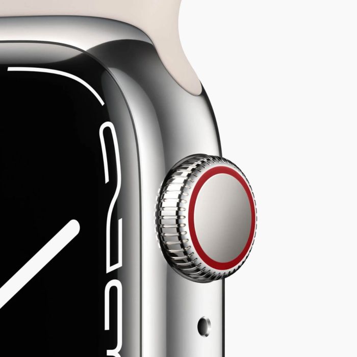 Refurbished Apple Watch Series 7 41mm aluminium zilver 4G met wit