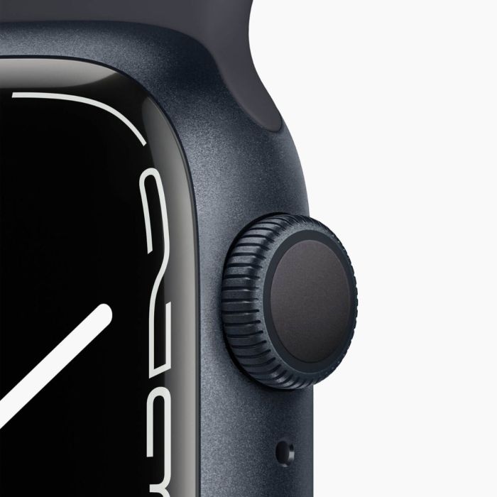Refurbished Apple Watch Series 7 41mm aluminium zwart wifi met zwart sportbandje                            