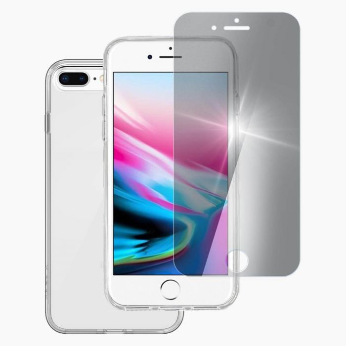 draaipunt rit delicaat iPhone 7/8 Plus hard transparant hoesje + screenprotector