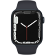 Refurbished Apple Watch Series 7 45mm aluminium zwart wifi met zwart sportbandje                            