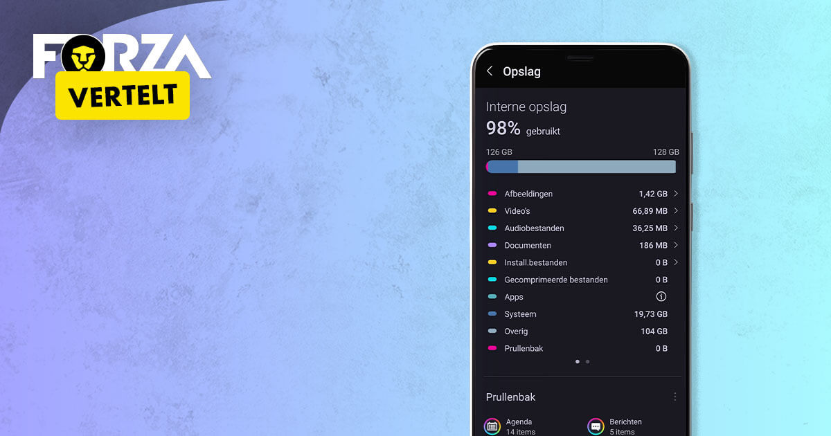 Samsung-opslag bijna vol