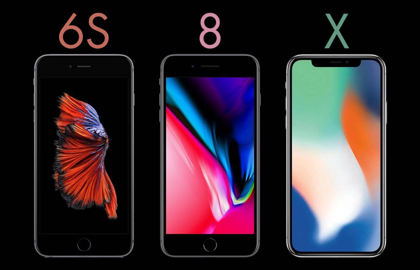 iPhone 6S, iPhone 8 en iPhone X overeenkomsten en verschillen