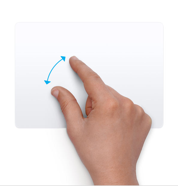 knijp en draai trackpad