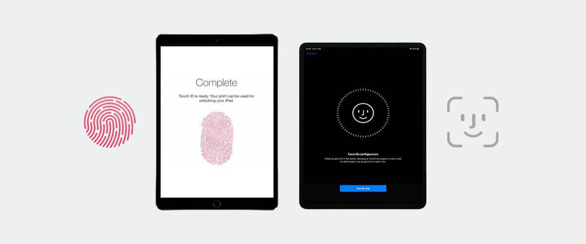 Touch ID en Face ID op de iPad