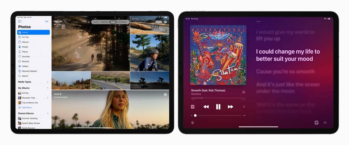 nieuw ontwerp Foto-app en Muziek-app iPadOS 14