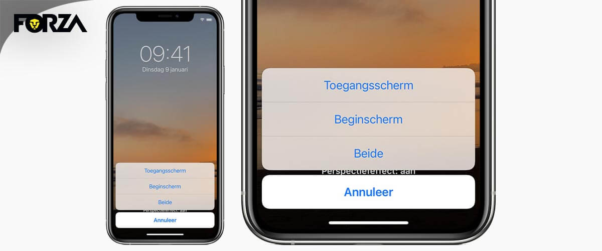 iPhone achtergrond instellen