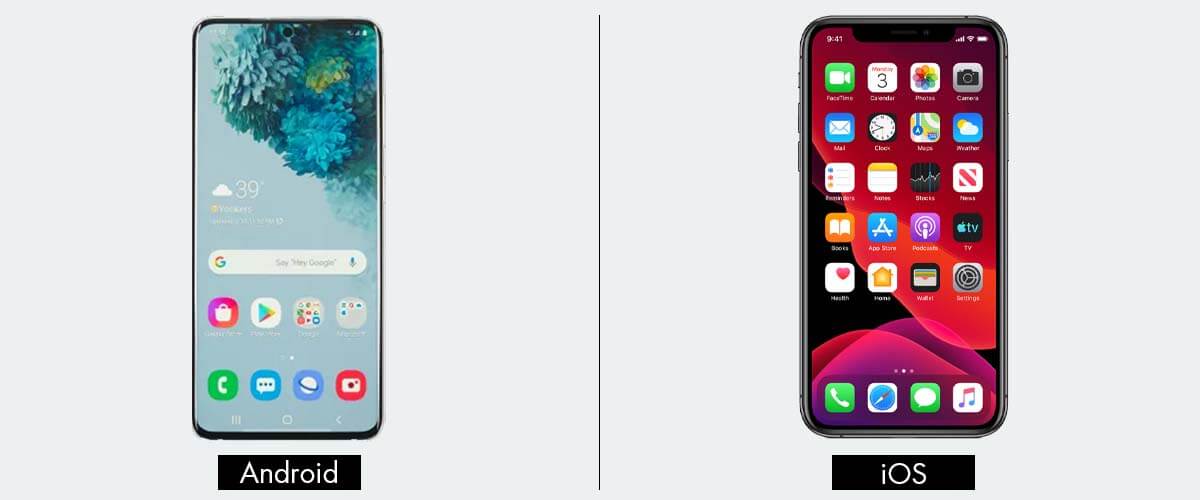 Android vs iOS interface