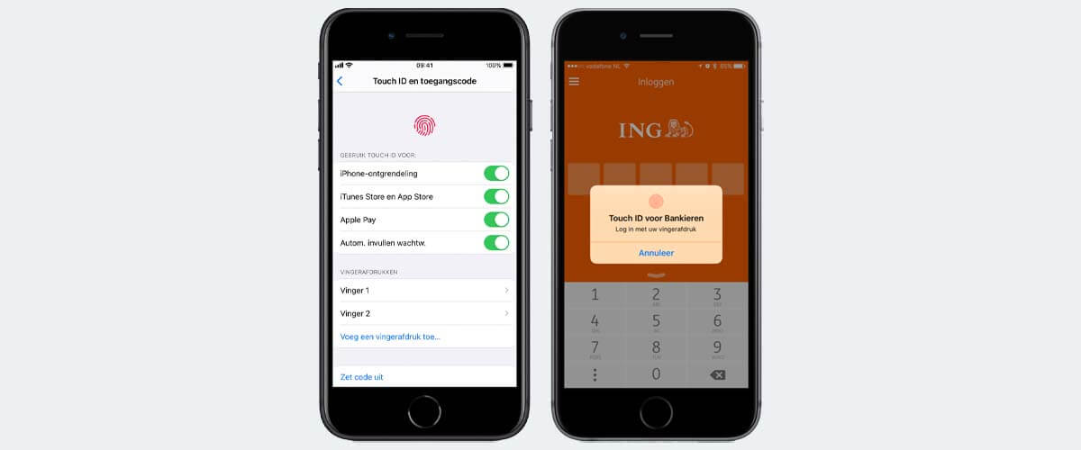 Touch ID op iPhone gebruiken