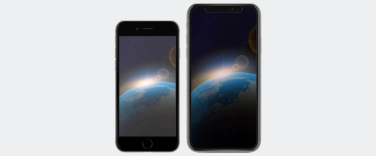 Beeldscherm verschil iPhone X vs iPhone 7