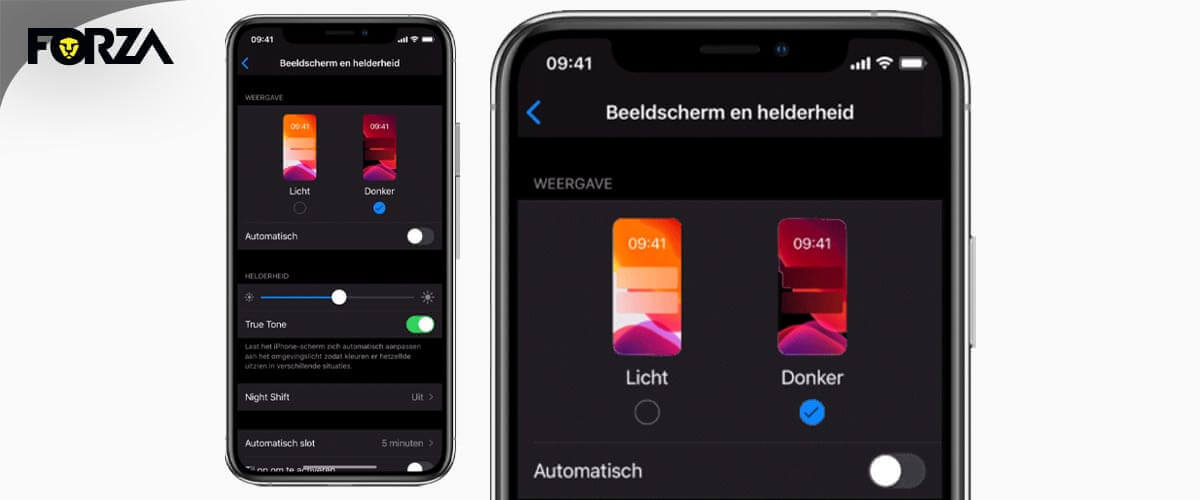 Donkere modus op iPhone