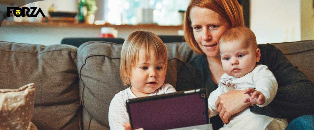 Facetimen met iPad en kinderen