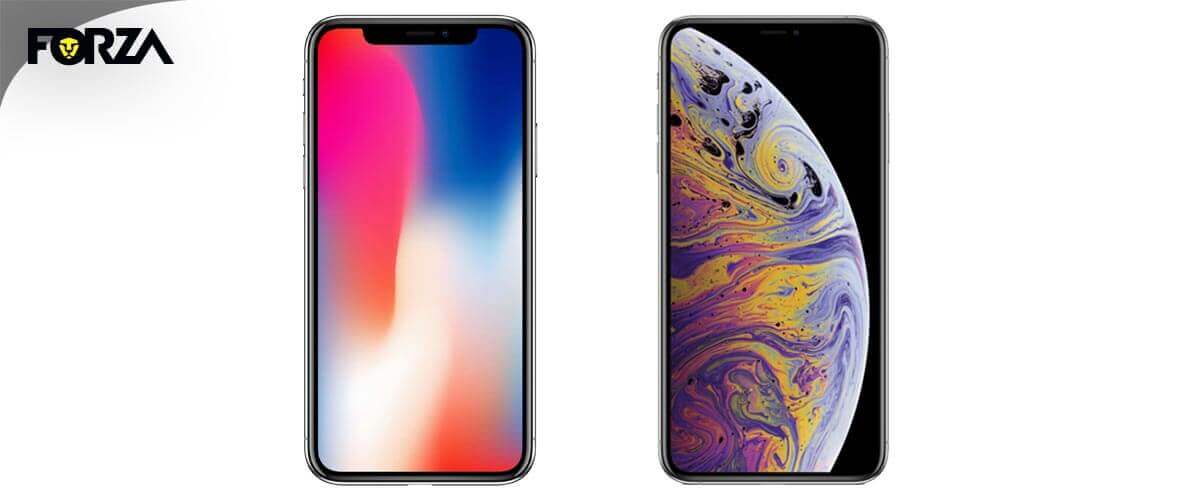 iPhone XS naast de X