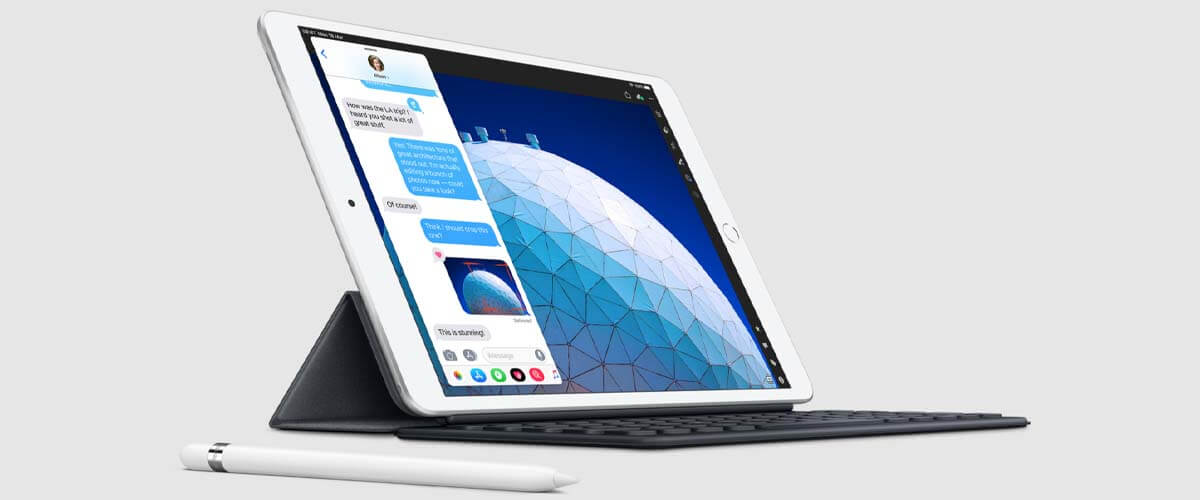 iPad Air 2019 met Smart Keyboard en Apple Pencil