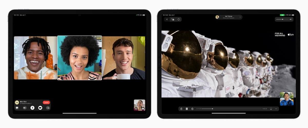 iPadOS 15 FaceTime met SharePlay