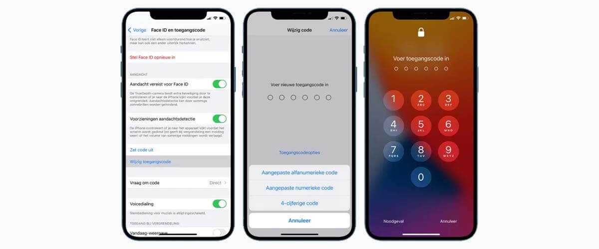 iPhone beveiligen met toegangscode