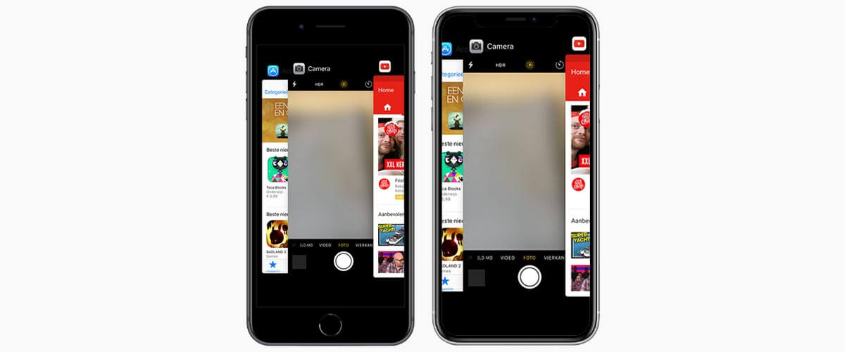 iPhone camera-app afsluiten appkiezer