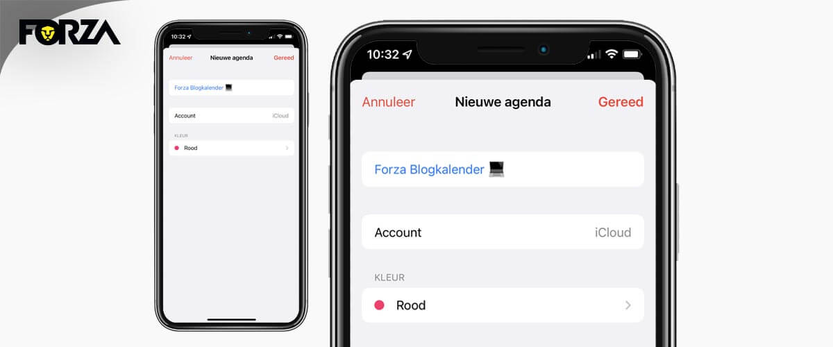 iPhone agenda aanmaken