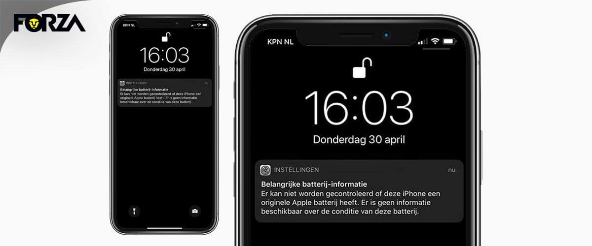 Batterijmelding op iPhone