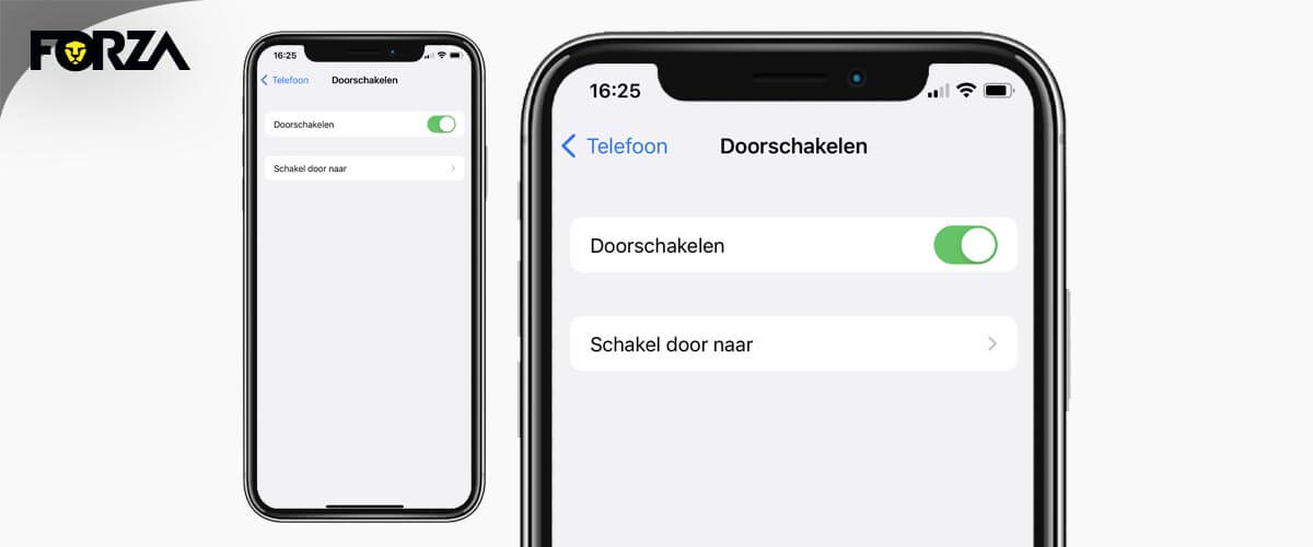 iPhone doorschakelen