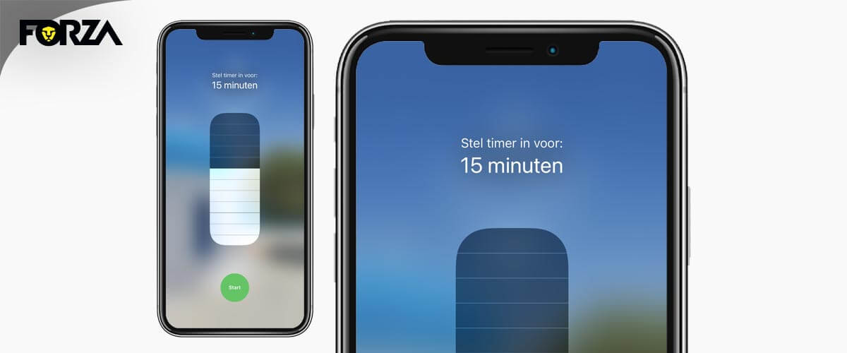 Timer in het iPhone bedieningspaneel