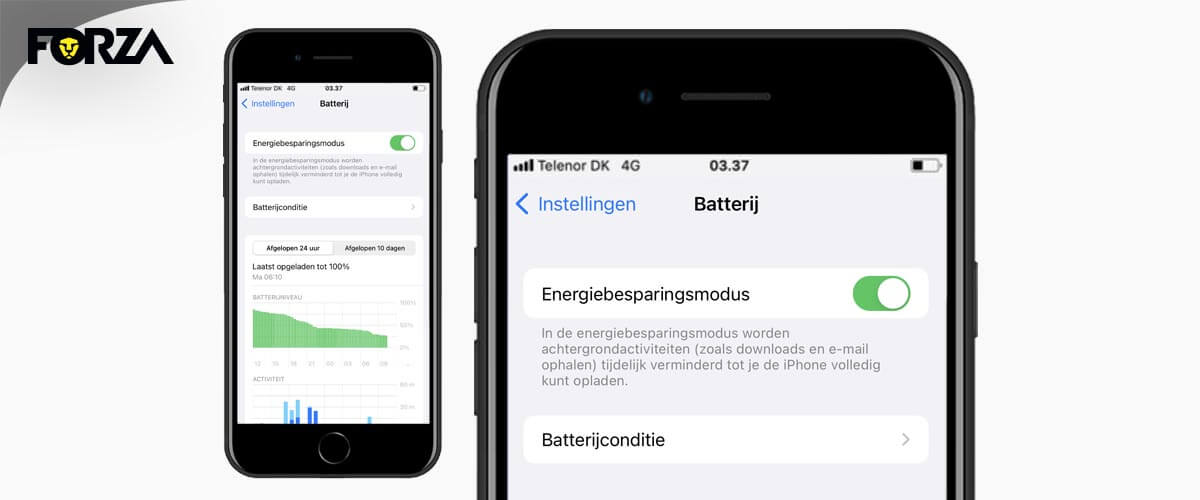 iPhone SE 2020 batterij in energiebesparingsmodus