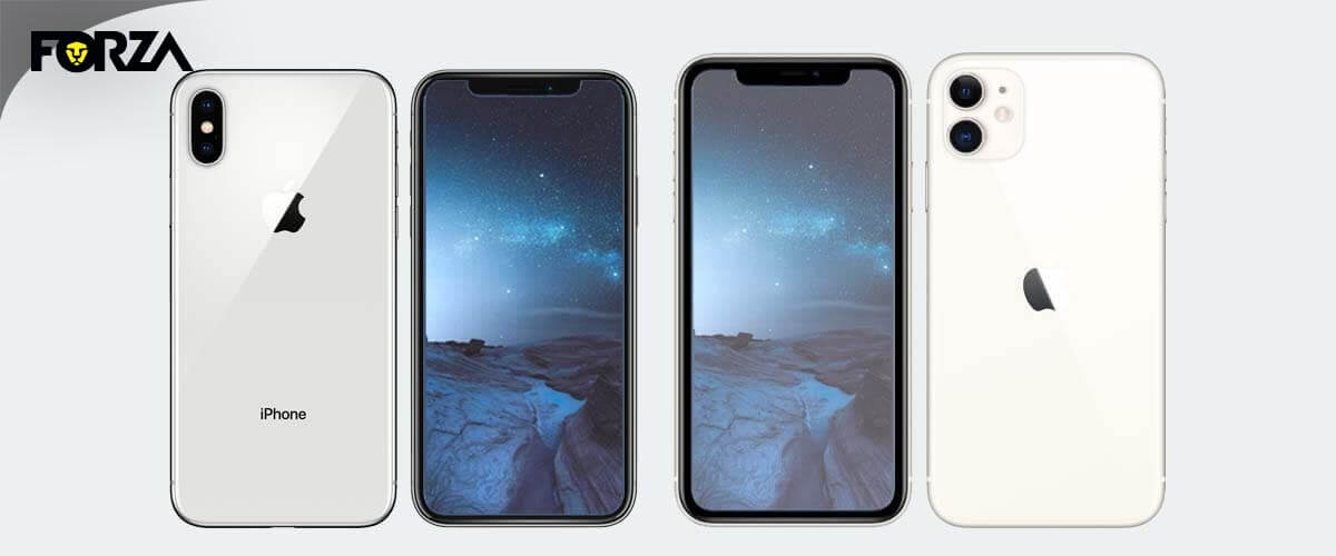 Design en formaat verschil iPhone X en 11